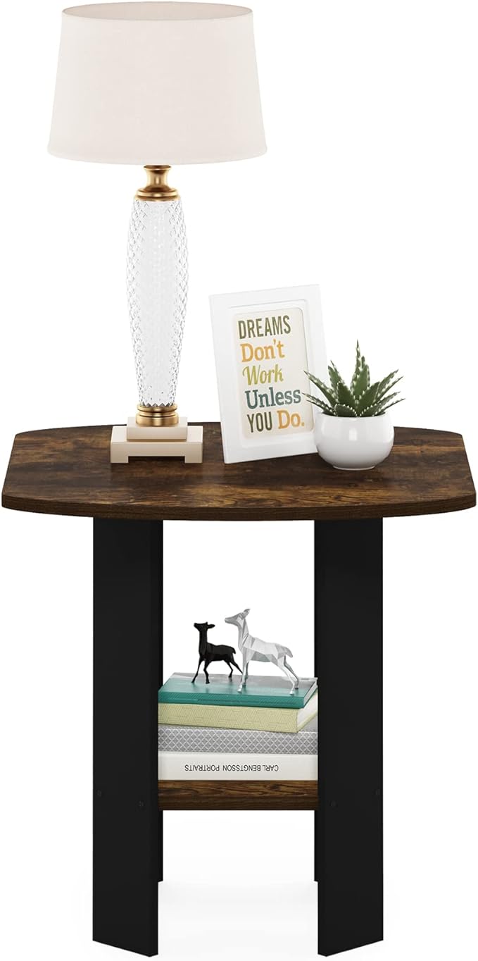 Furinno SIMPLE DESIGN Side Table, 2-Tier Modern End Table
