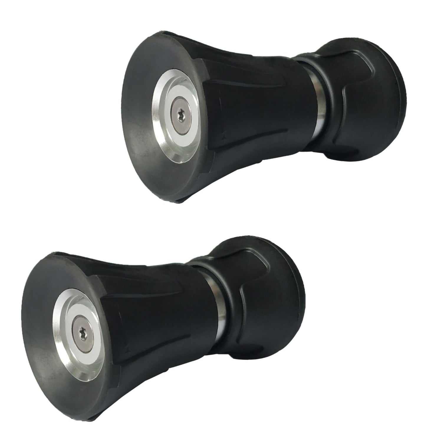 2 Pack Heavy Duty Fireman Style Hose Nozzle - Fits All Standard Garden Hoses - High Pressure Sprayer Nozzle to Wash Your Car or Water Your Garden – Leak Proof (Black)