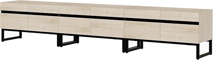 WAMPAT Modern TV Stand for 32-110 Inch TVs, Wood Entertainment Center