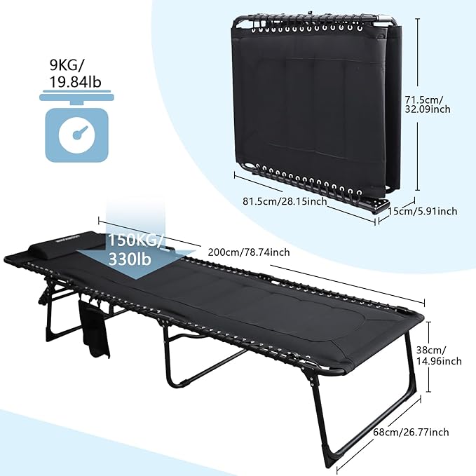 Oversized Padded Outdoor Folding Lounge Chair