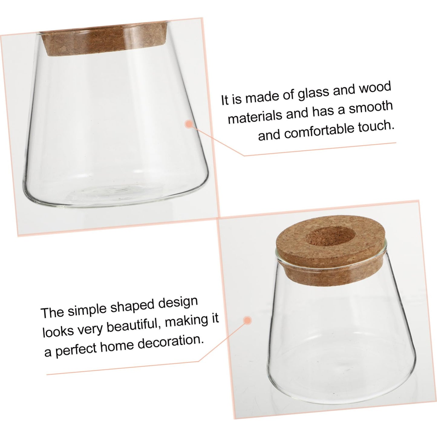 VALICLUD 2Pcs Glass Hydroponic Planter Vases Elegant Desktop Terrarium for Home Decoration Floral Arrangements for Indoor Plants and