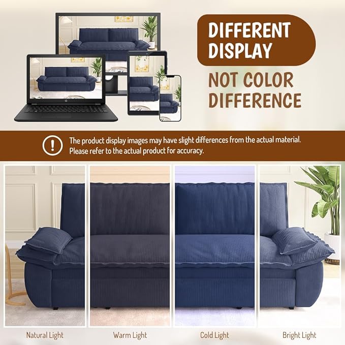 73.2" Sofa Bed Queen, 3-in-1 Pull Out Sofa Bed