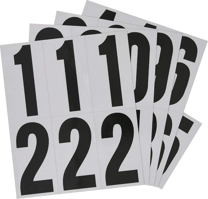 Mail Boss 7205 Package Master Curbside Locking Security Mailbox | Granite 21.5 x 12 x 16.5 inches & Hillman 843445 Reflective Adhesive Mailbox Number Pack, 3'', Black and White