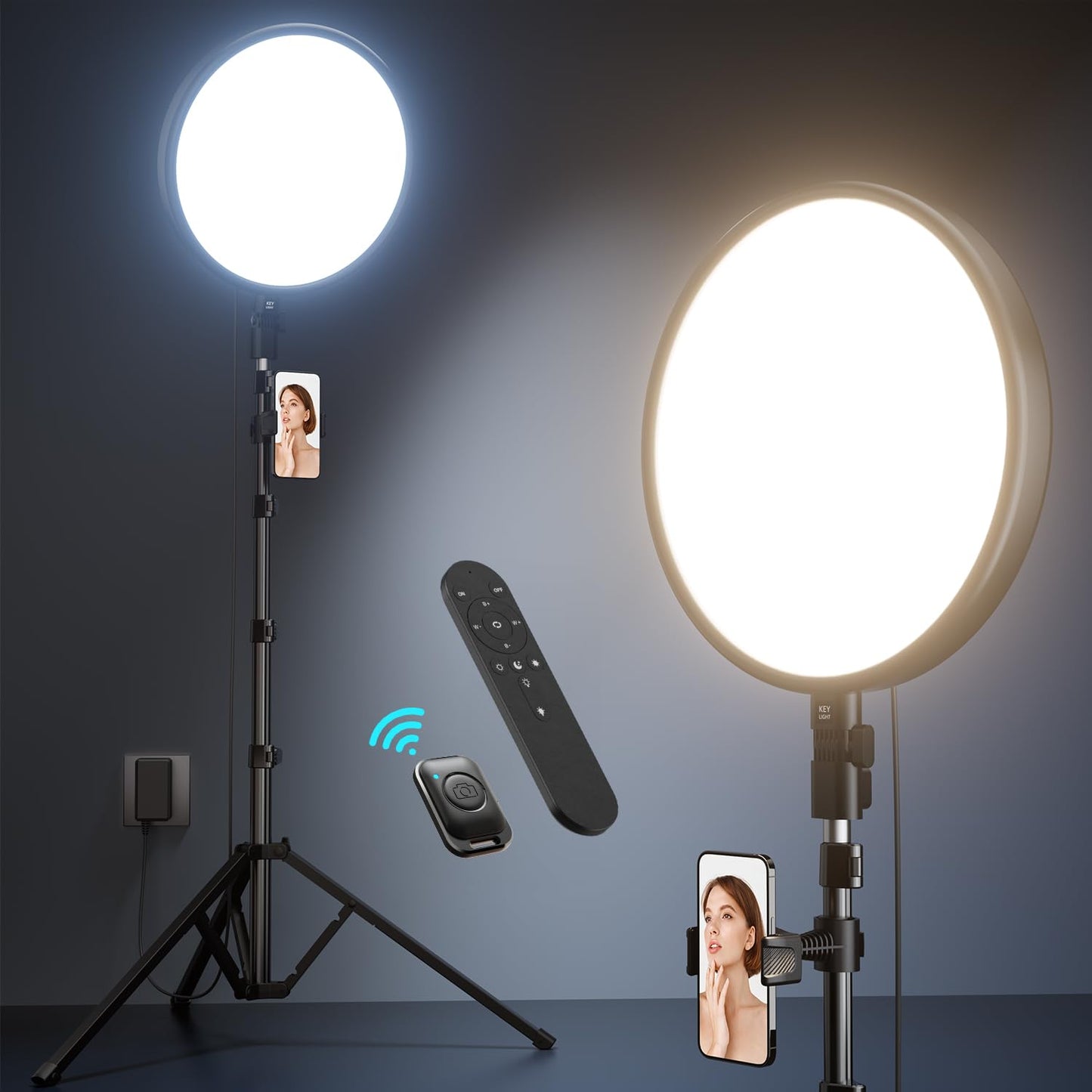 Weilisi Large Ring Light with 72" Tripod Stand, 6500K Full-Screen Selfie Ring Light for Live Stream, YouTube, TikTok, Video Recording, Photography, Ring Light Tripod for iPhone/Phone with Remote
