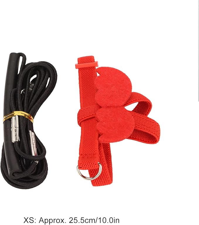 Zerodis Pet Bird Harness Leash, Lightweight Bird Flying Harness Anti Bite Bird Harness Leash for Parrots Pigeons Lovebird Red