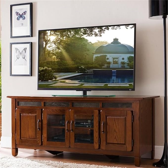 Leick Home 89360 Rustic Oak TV Stand