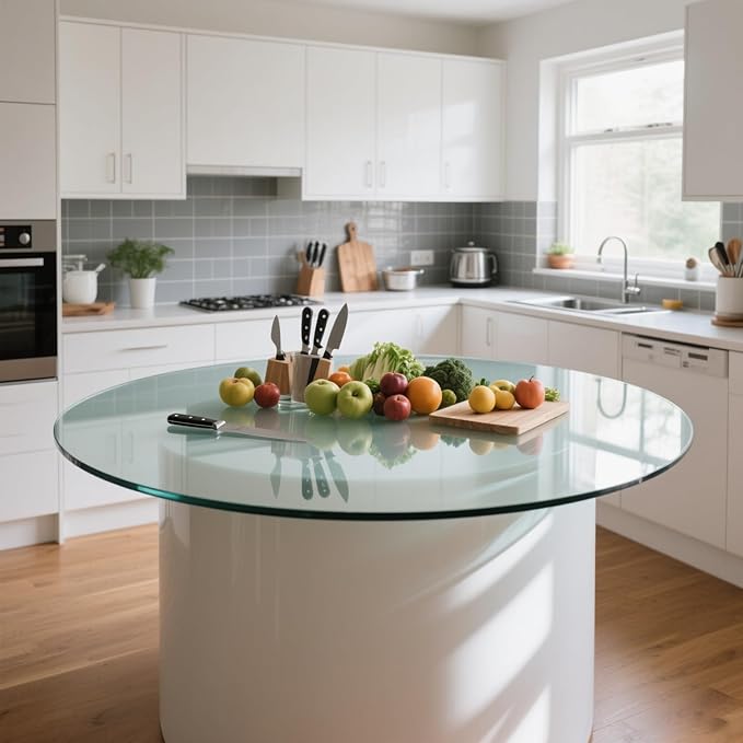 54" Round Tempered Glass Table Top