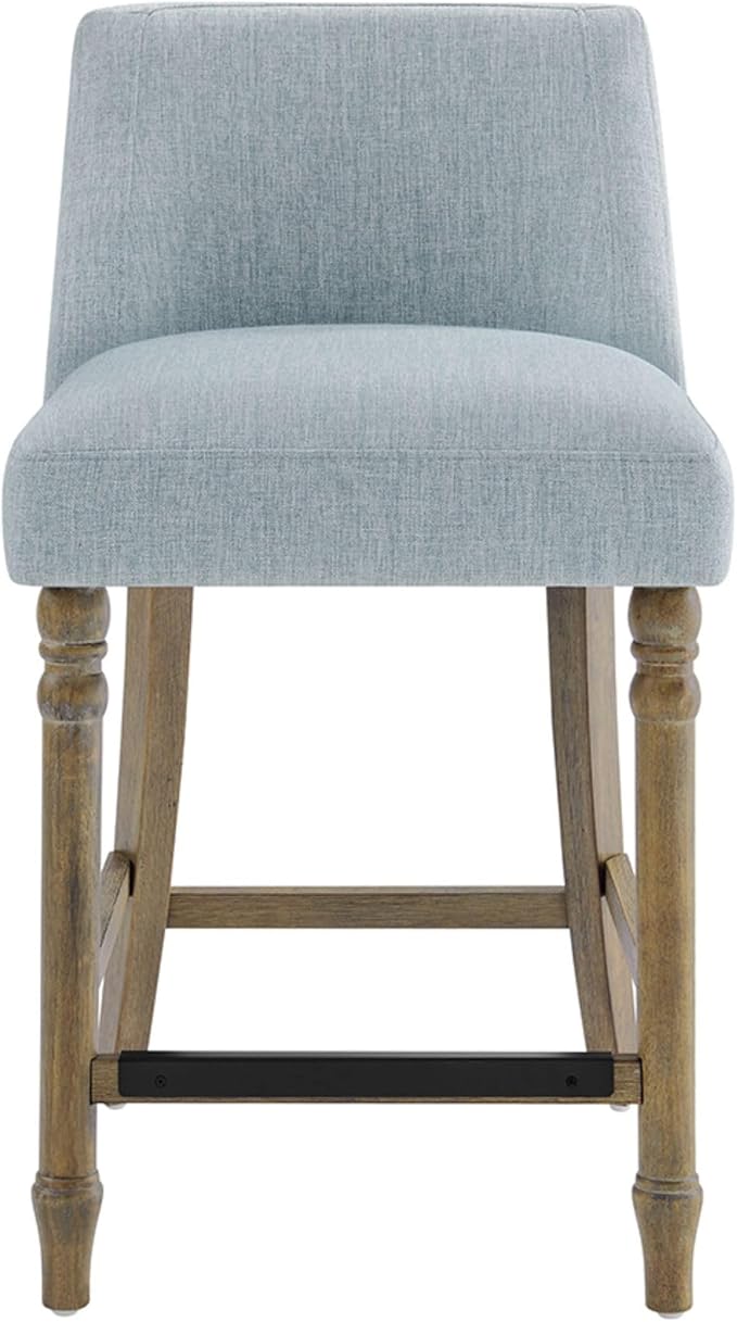 Martha Stewart Delaney Upholstered Mid-Century Modern Counter Stool