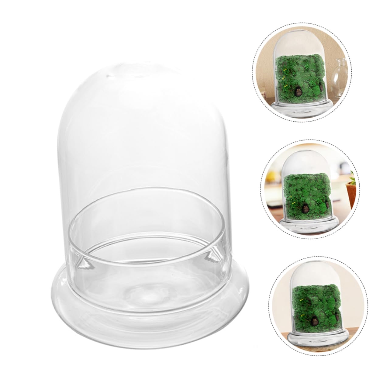 VICASKY 2pcs Glass Eco Bottle for DIY Micro Landscape Terrarium Container for Plants Decorative Desk Ornament Glass Display for Miniature Gardens