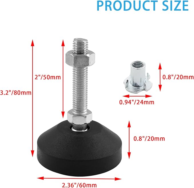 Luomorgo 4 Pcs M10 Leveling Feet