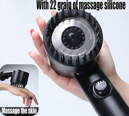 Shower Head with Handheld, Shower Heads High Pressure, High Flow Even with Low Water Pressure-Hand Held Showerhead Set,3 Modes Filtered Showerhead with 59″Replacement Hose/Bracket/Cotton Filters