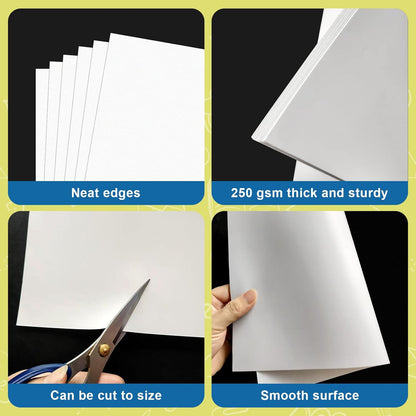 8 Pcs 14" x 22" Poster Board White Poster Board Paper Bulk 250 GSM Thickness Vision Boards Smart PosterBoard for Drawing School Arts Craft Projects Presentations Scrapbooking Blank Graphic Display
