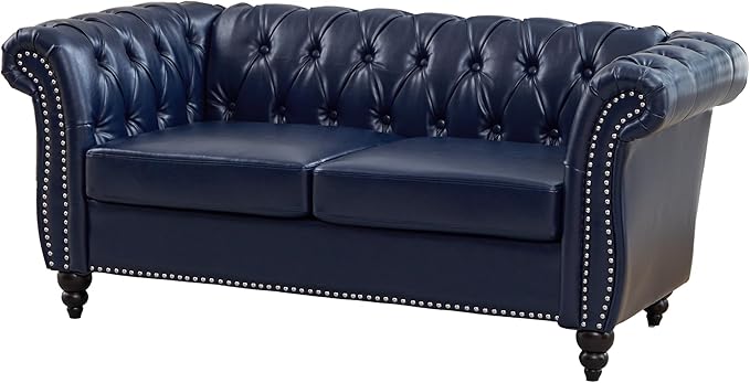 Mid-Century Sofa Chair, Faux Leather Accent Chair