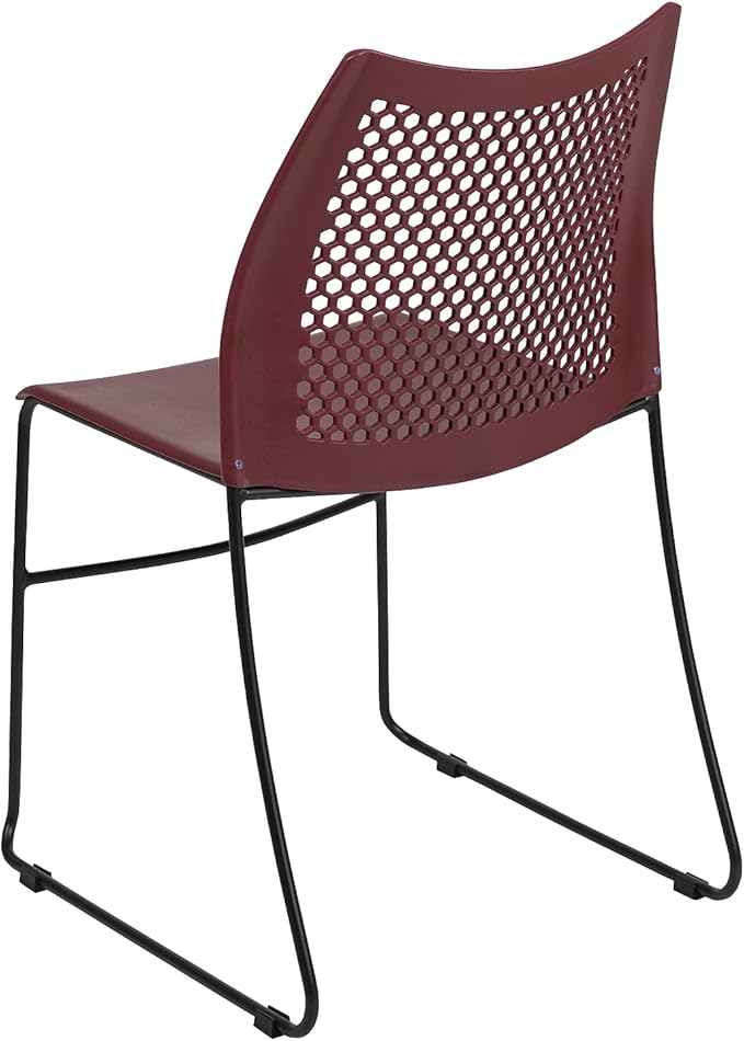Flash Furniture HERCULES Series 661 lb. Capacity Burgundy Stack Chair
