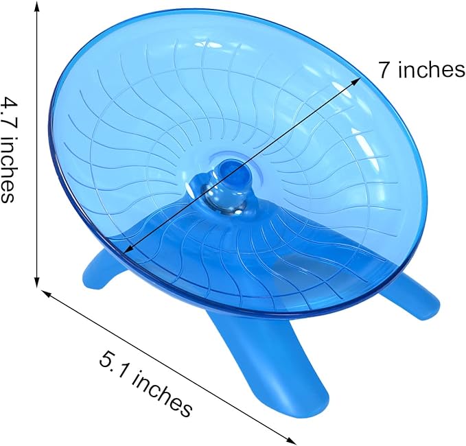 Wontee Hamster Water Bottle Water Dispenser Hamster Silent Exercise Running Wheel for Dwarf Hamsters Gerbil Mice (Blue, 80ML)