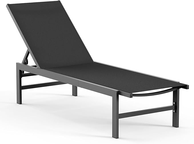 Vexwalx Outdoor Lounge Chair for Pool, Aluminum Chaise Lounge Chairs