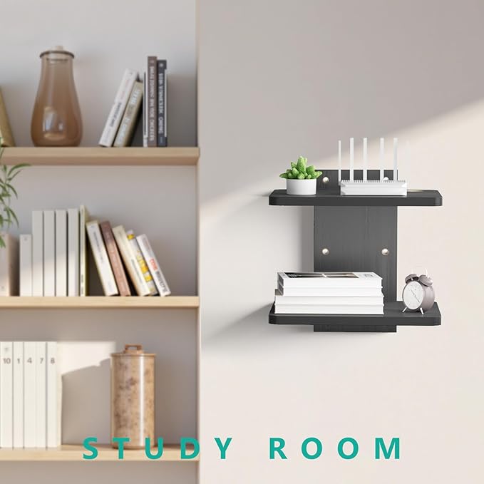 WALI Floating TV Shelf, 2 Tier Projector Shelf