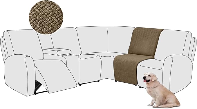 ALIECOM 100% Waterproof Recliner Sectional Couch Covers L Shape Stretch Corner