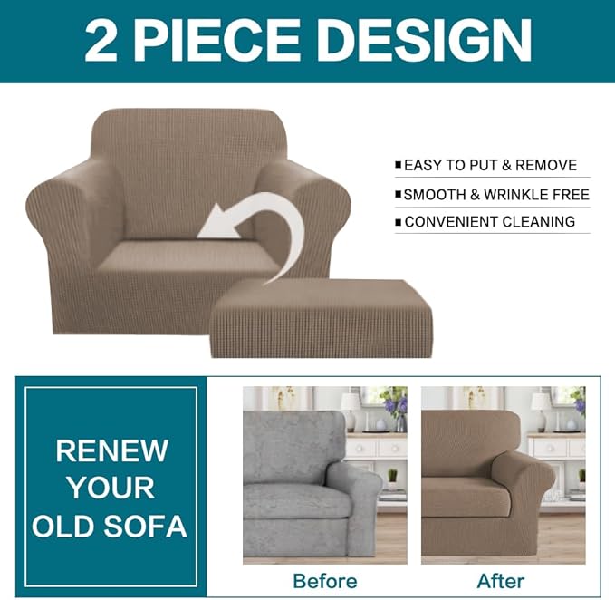 Turquoize 2 Piece Chair Covers Armchair Covers