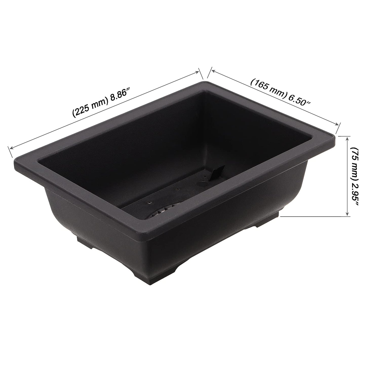 MOUYAT 15 PCS 8.9 Inch Bonsai Training Pots, Rectangular Plastic Bonsai Tree Growing Large Planter Pot for Plants, Garden, Yard, Office, Balcony, Home Decoration