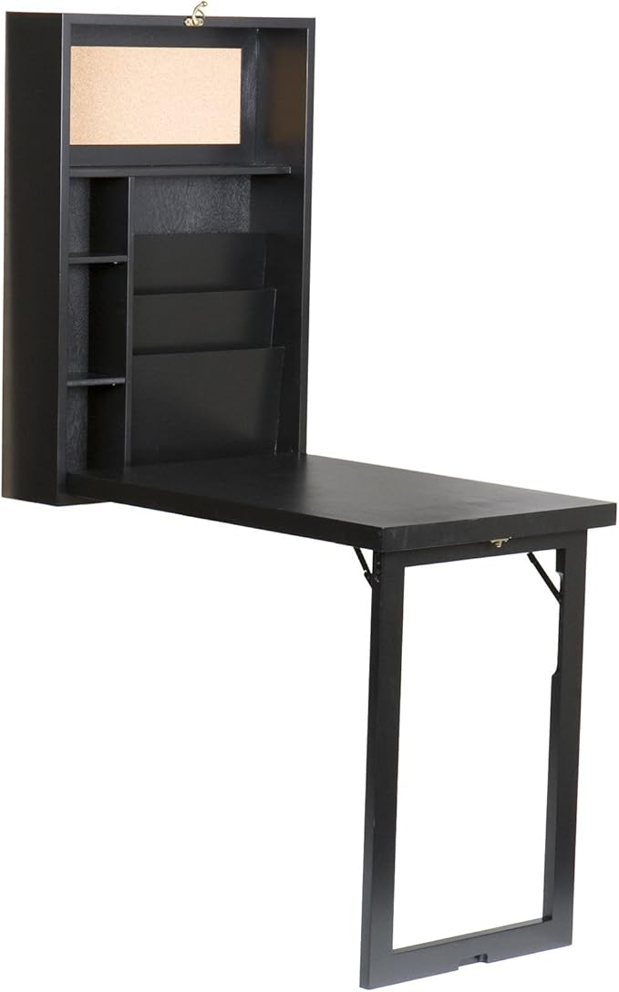 SEI Furniture - Minford Fold-out Convertible Desk - Black - Transitional Design