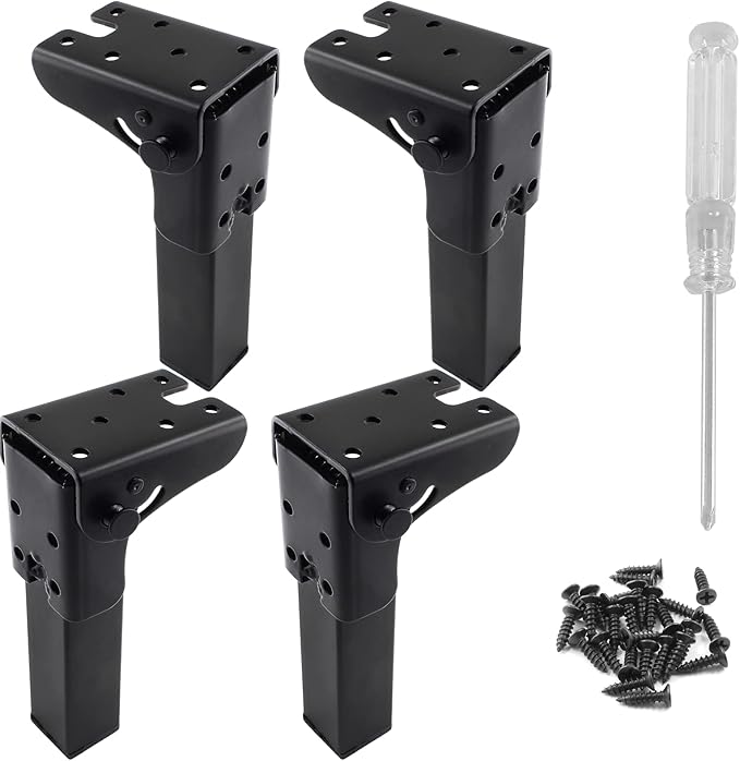 4Pcs Folding Table Furniture Legs 5.5 Inch, Heavy Duty Metal Hairpin Table Legs
