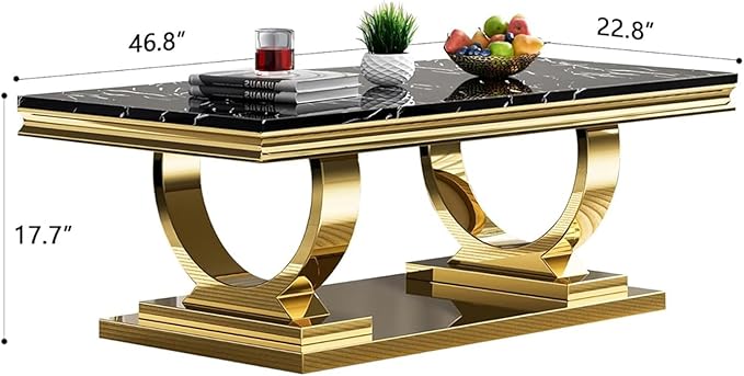 Henf 47" Marble Coffee Table