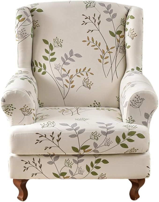 KRFOONN Wingback Chair Covers Slipcovers 2 Piece Stretch Wing Chair Covers