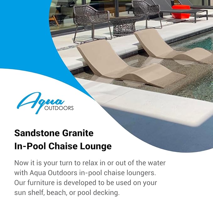 Aqua Outdoors - in-Pool Chaise Lounger - Inside Pool & Sun Shelf Lounge Chair -
