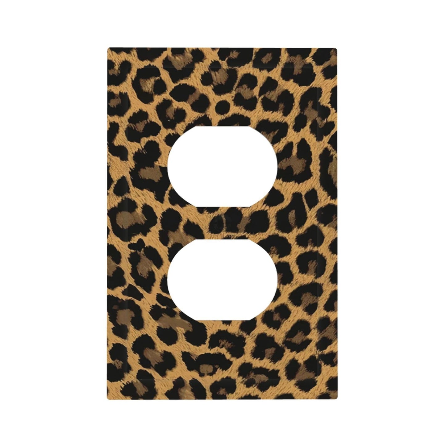 Annisrak Animal leopard print psychedelic Outlet Covers 1 Gang Duplex Light Switch Cover Electrical Receptacle Faceplate Wall Plate Decorative Switch Plates for Bedroom Bathroom Decor