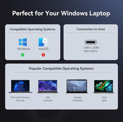 TobenONE 16-in-1 USB-C Docking Station 3 Monitors & Dual Monitor,2 HDMI+DP+6 USB Ports for Office & Home Use,Capable of 100W Power Supply & 2.5Gbps Ethernet, Used with Dell/HP/Lenovo