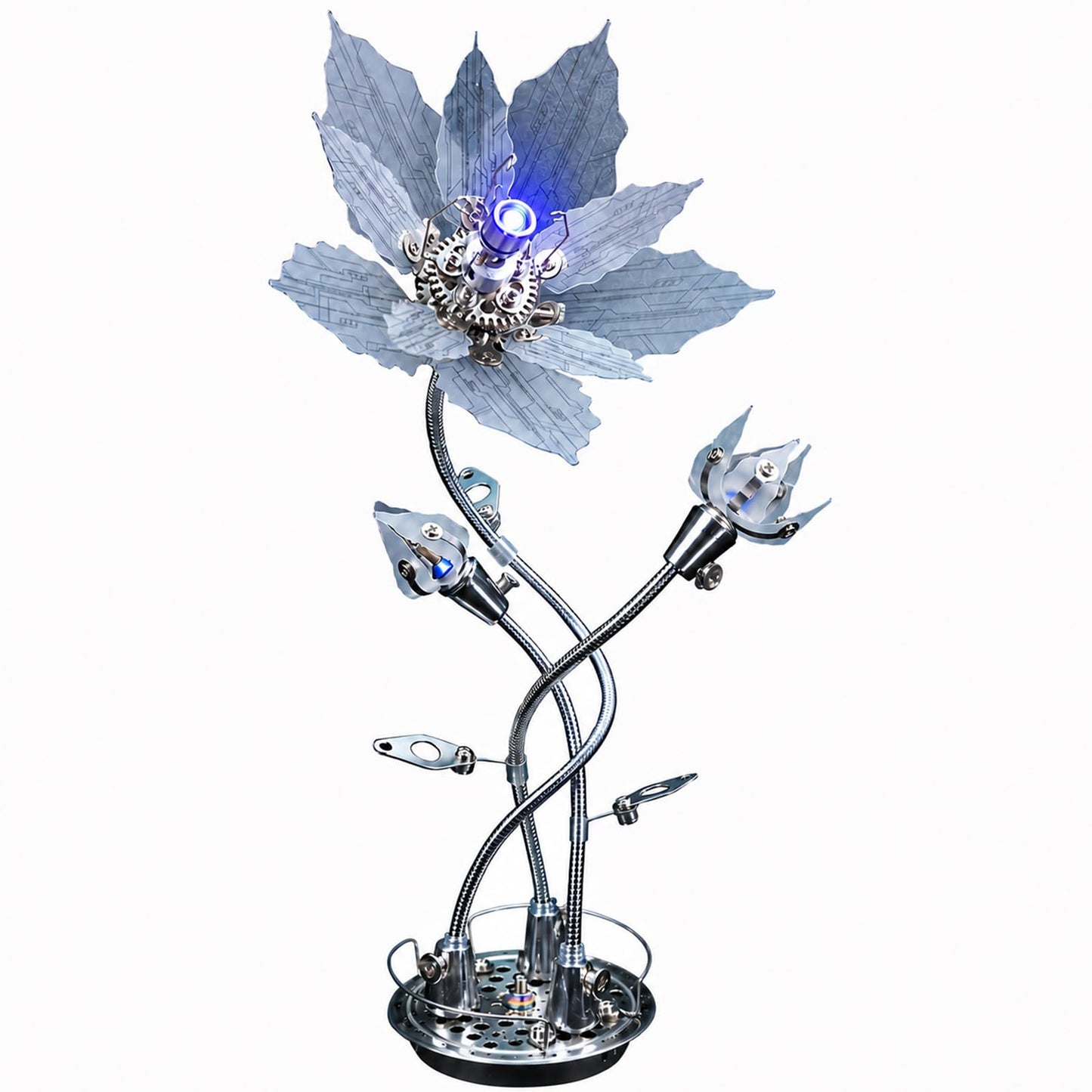 3D Flower Puzzle Metal Model Kit, 3D Metal Puzzle Adult, 3D Mechanical Model，Brain Teaser Puzzles DIY Assembling Flower for Stress Relief for Teenagers and Adults