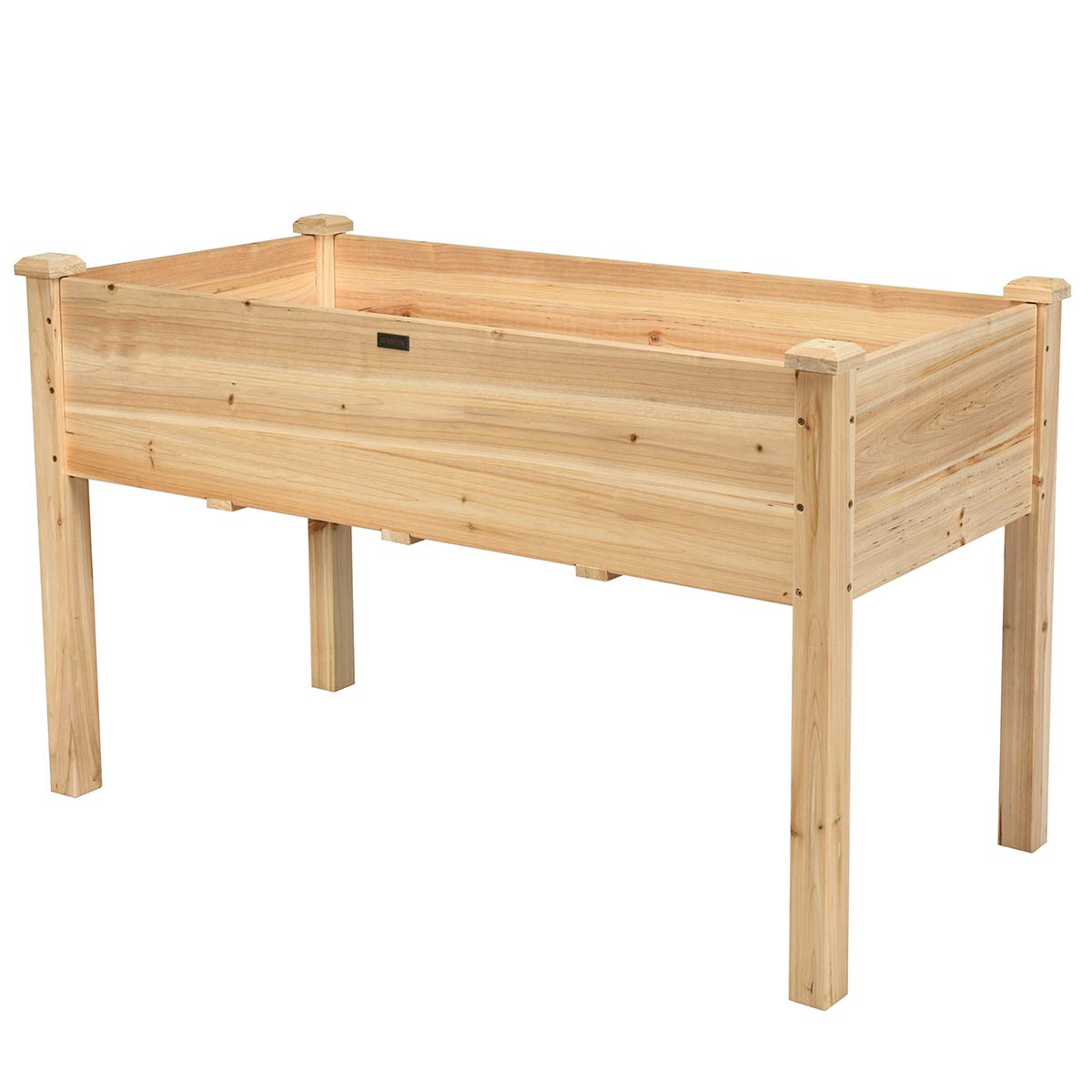 Giantex Raised Garden Bed, Wood Planter Box with Legs, Drain Holes, Elevated Garden Bed for Vegetables, Standing Garden Container Planter Raised Beds for Backyard, Patio, 49" Lx23 Wx30 H