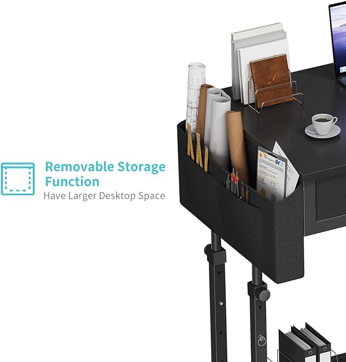Rolling Standing Desk Adjustable Height