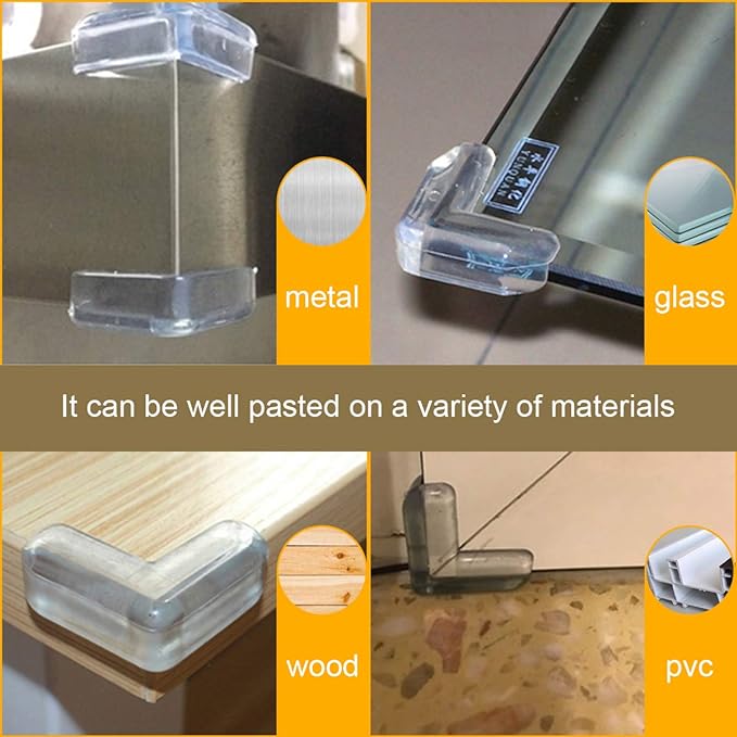 LOMILY Clear Corner Guards, Table Corner Protectors, High Resistant Adhesive Gel