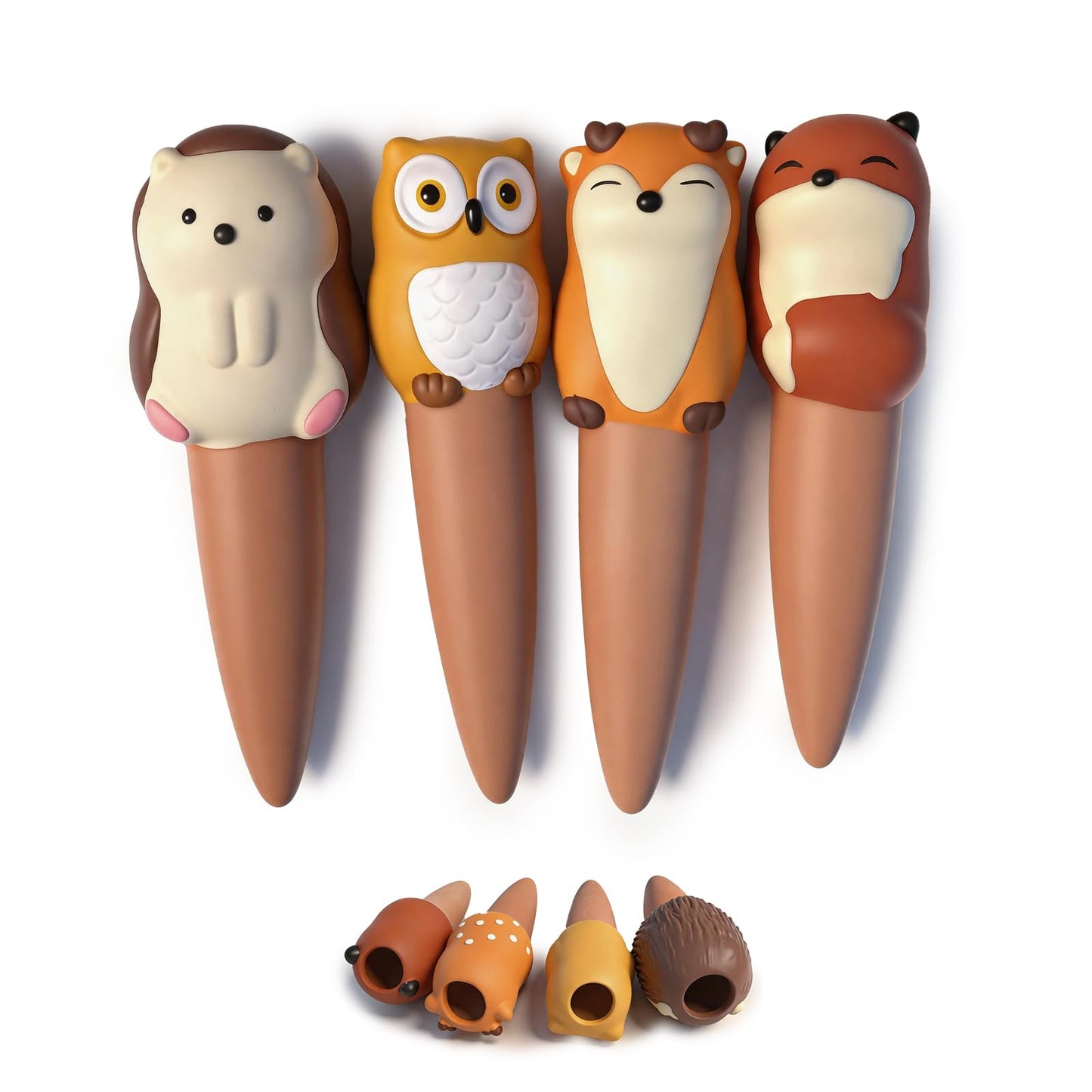 UULENNYM Terracotta Watering Spikes, Self Watering Globes Cute Animal Design Plant Waterers, Automatic Irrigation Stakes for Indoor & Outdoor Plants