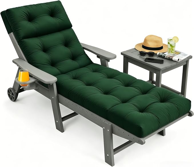 Chaise Lounge Cushion Outdoor, Waterproof Thick Patio Lounge Chair Cushion
