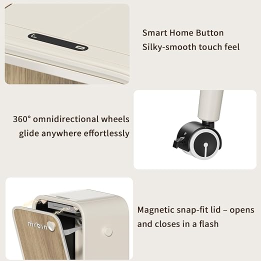 MRBIN Stainless Steel Motion Sensor Trash Can Bathroom