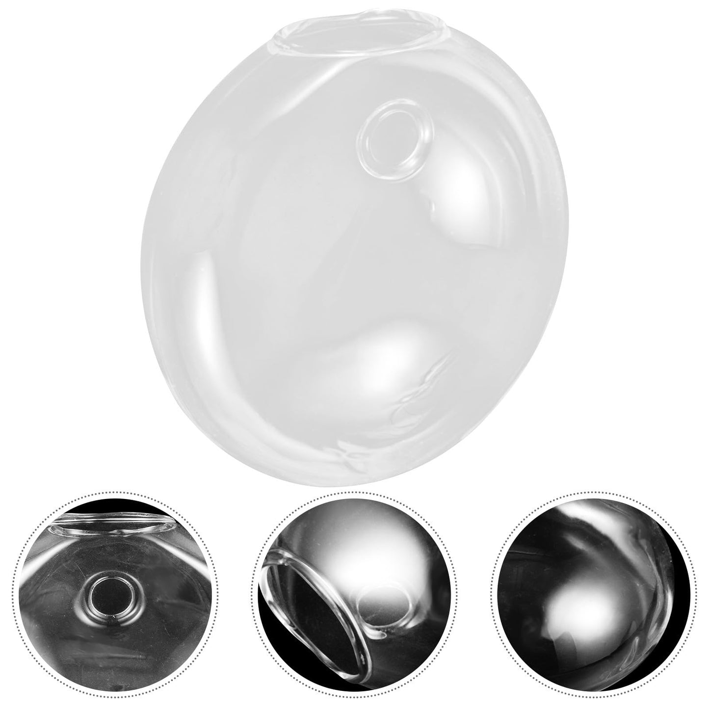 TOPPERFUN Wall Hanging Planter Glass Vase for Hydroponics Plants Small Glass Terrarium Vase Indoor Wall Flower Decor 1pcs