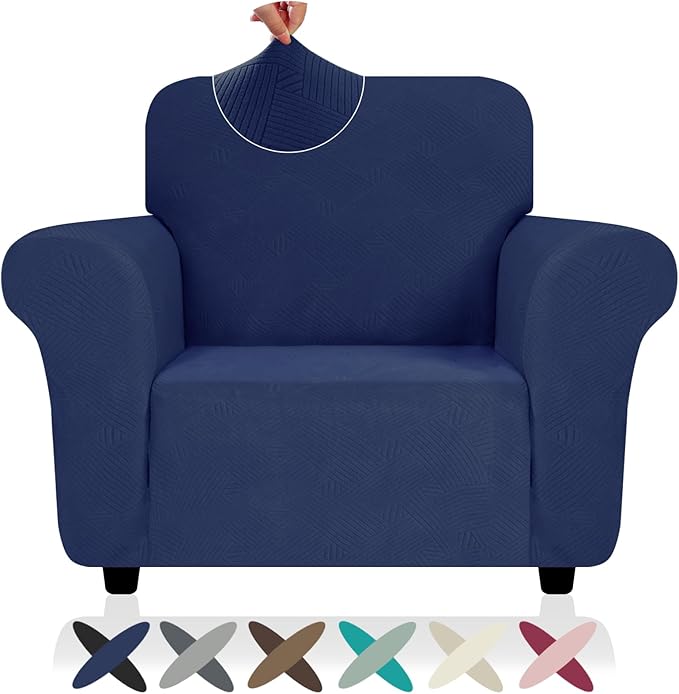 ZNSAYOTX Super Stretch Chair Slipcover, New Striped Sofa Chair Covers