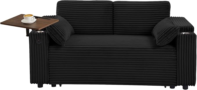 Auvsoce 65" 3-in-1 Pull-Out Convertible Sofa Bed