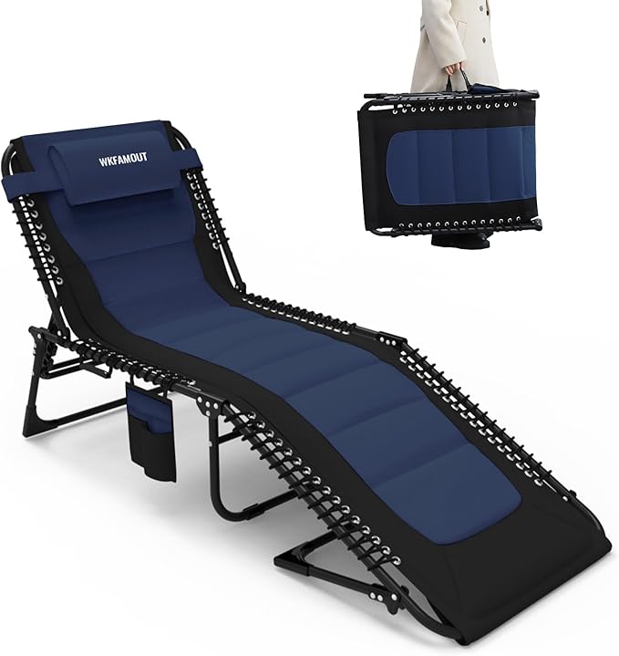 Oversized Padded Outdoor Folding Lounge Chair