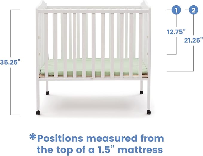 Delta Children Folding Portable Mini Baby Crib
