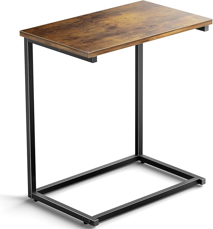 Pipishell C Shaped End Table 27 inches High, Side Table