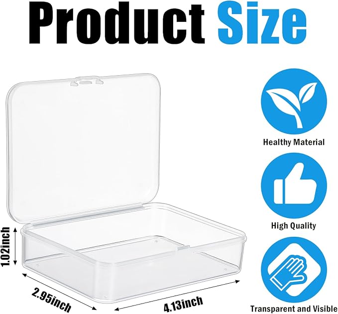 Playing Card Case Clear Card Deck Box Acrylic Playing Game Card Storage Holder Blank Business Card Organizer for Game Card Beads, Craft items, Coins, Jewelry Small Accessories (12)
