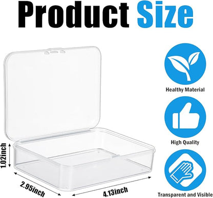 Playing Card Case Clear Card Deck Box Acrylic Playing Game Card Storage Holder Blank Business Card Organizer for Game Card Beads, Craft items, Coins, Jewelry Small Accessories (6)