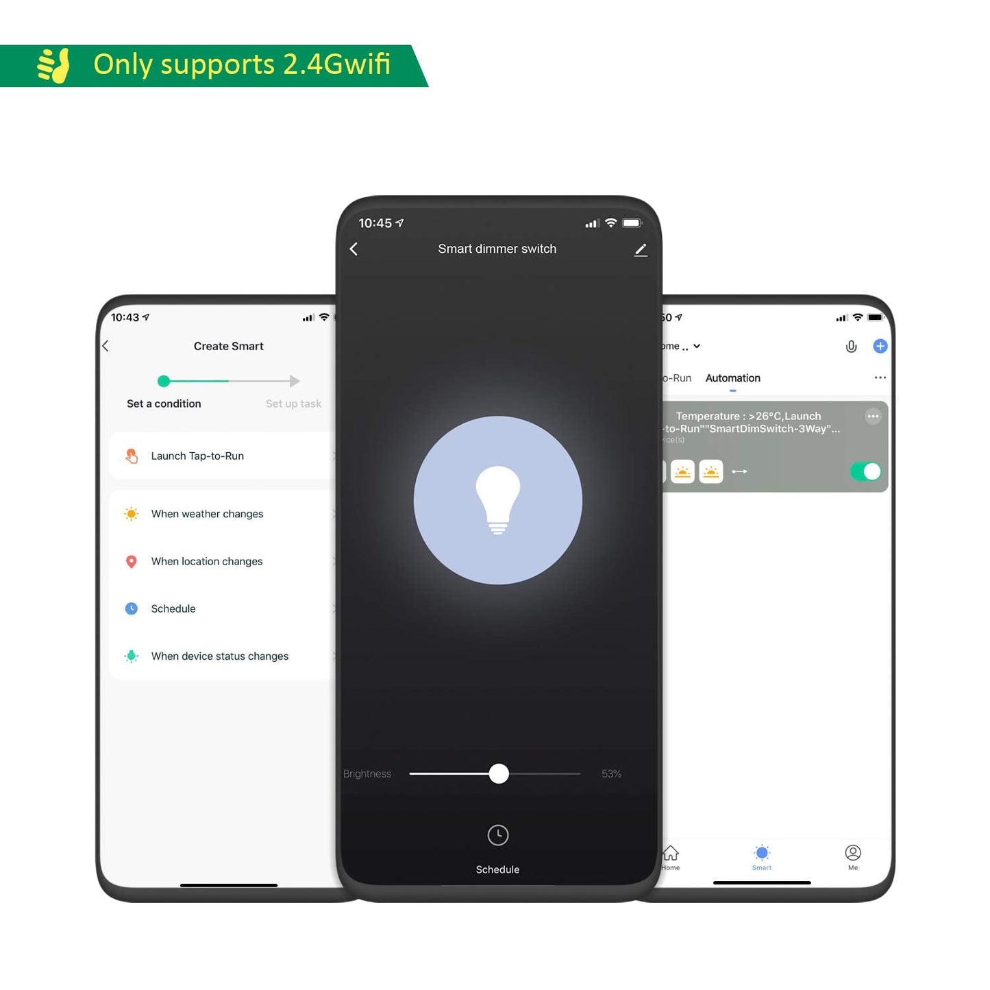 3 Way Smart Dimmer Switch by Martin Jerry | SmartLife App, Compatible with Alexa as WiFi Light Switch Dimmer, Works with Google Assistant