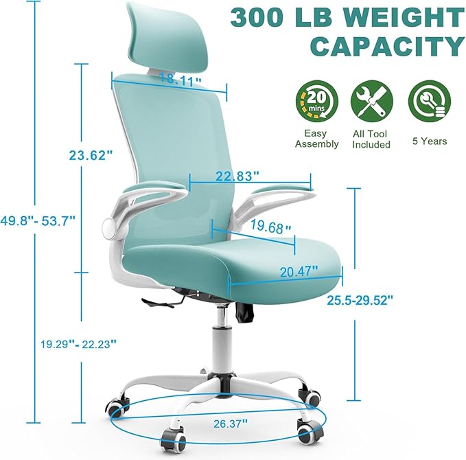 Mimoglad Office Chair, High Back Ergonomic Desk Chair