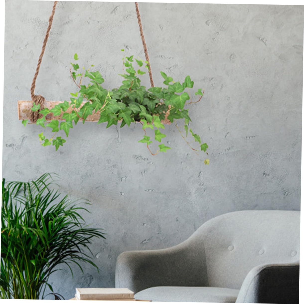 Yardwe 2sets Driftwood Wall Decor Plant Hangers Wooden Ornament for Rustic Farmhouse Beach Theme Garden Wedding Decor