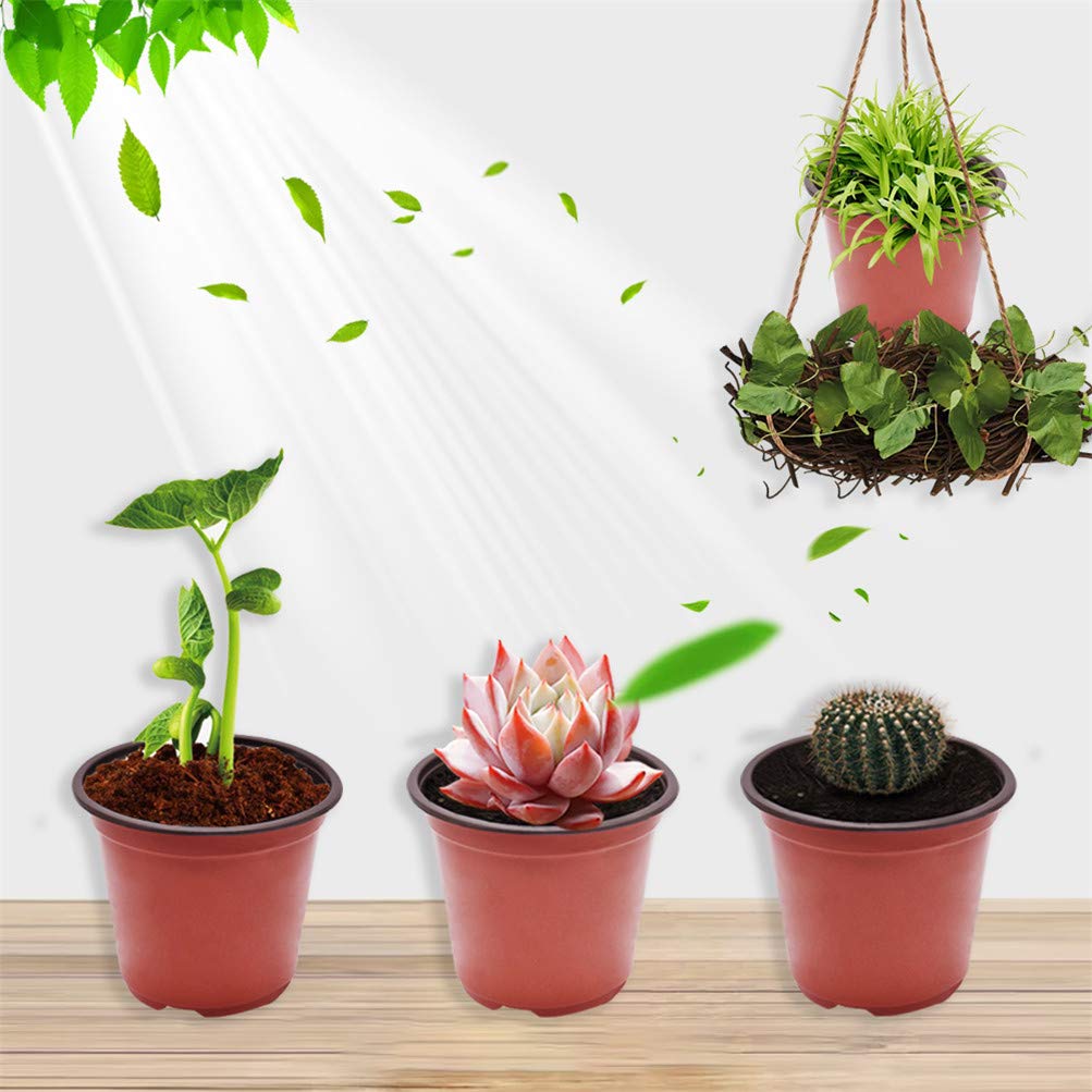 labworkauto 5.3" Seedling Pots Plastic Plant Pots Seedling Cups Nursery Pots Plant Container Replacement for Seeds Germination, Seedlings Growing, Succulents Planting, Seeds Starting 100 Pcs